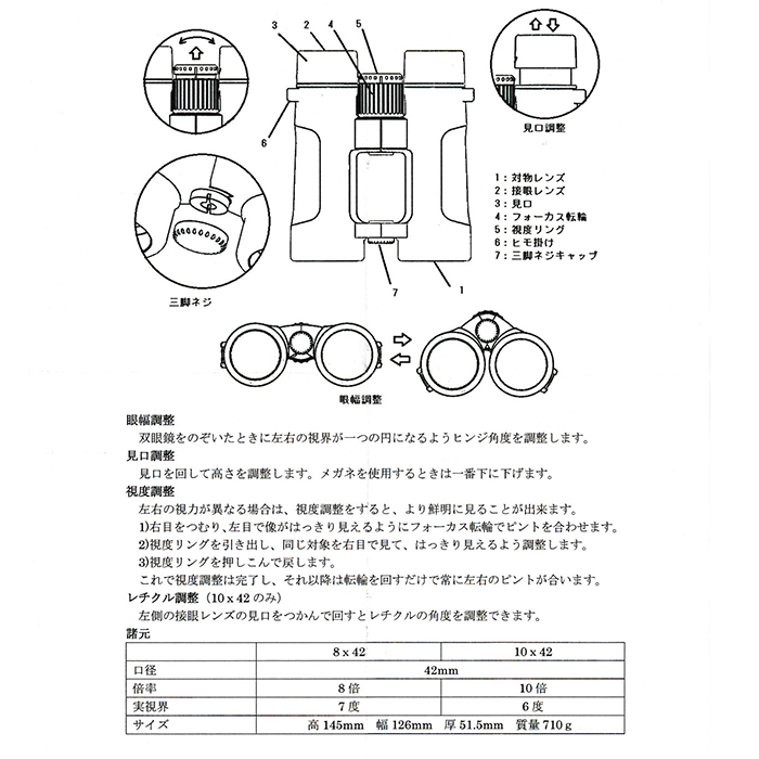 Opt Tian 10x42EDスカウト軍用双眼鏡 - L.E.M. Supply Co. -通信販売部-